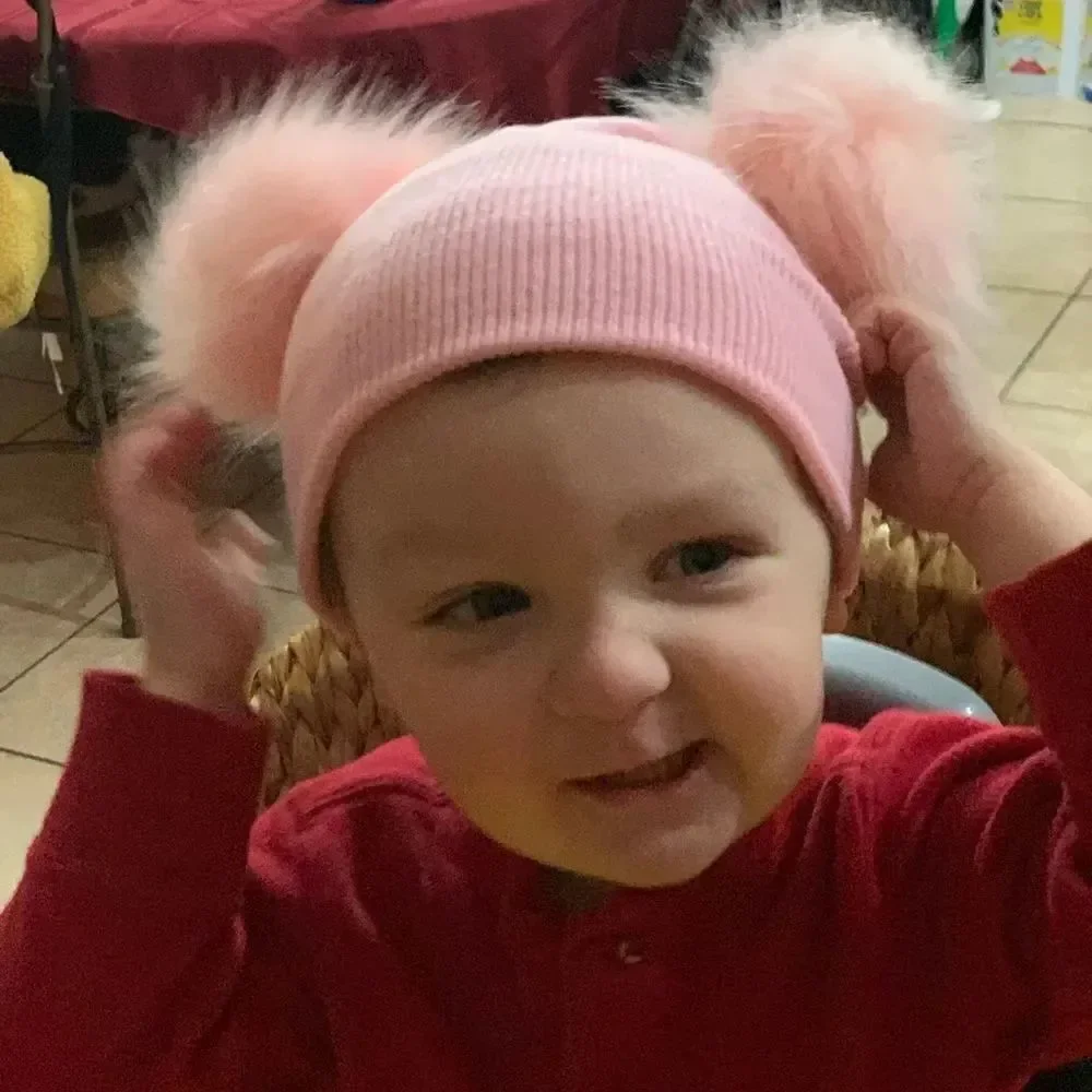 Double Pom Toddler/Baby Hat‎